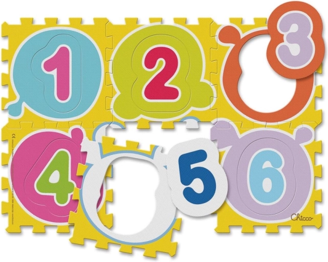 Chicco αφρώδες παζλ χρωματιστοί αριθμοί 12+