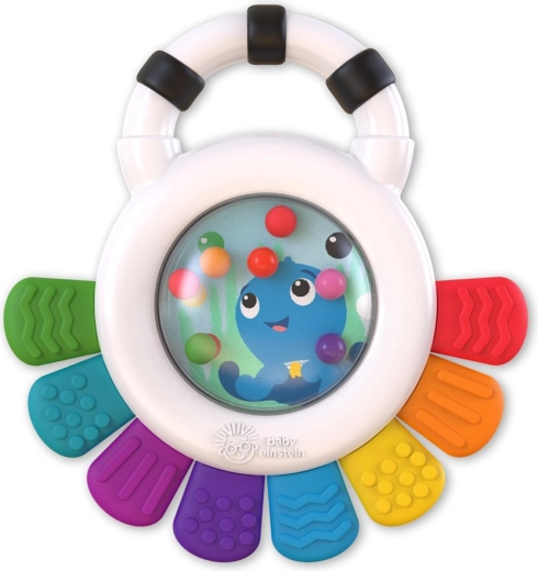 Baby Einstein αισθητηριακή κουδουνίστρα και μασητικό Outstanding Opus 3 σε 1