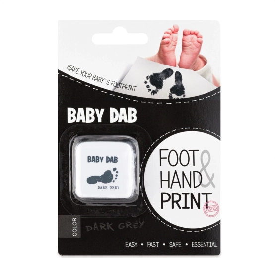 Baby Dab χρώμα για παιδικά αποτυπώματα – γκρι