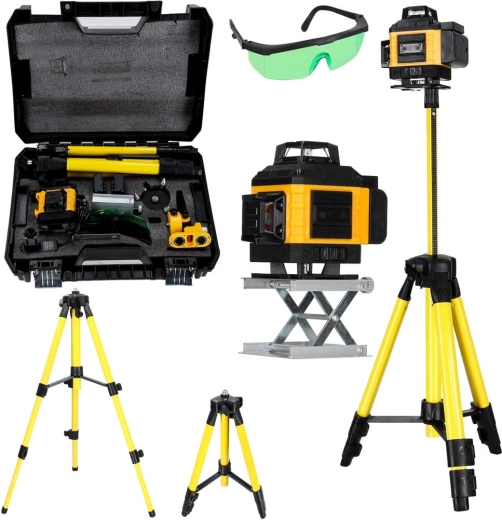 Σταυρωτό λέιζερ 4D 360° με 16 γραμμές, τρίποδο και αξεσουάρ