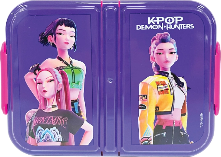 Τρίχωρο δοχείο κολατσιού GIM KPop Demon Hunters Huntrix 900 ml