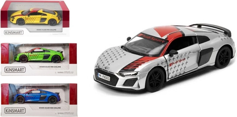 Audi R8 μεταλλικό μοντέλο 1:36 με μηχανισμό Pull Back