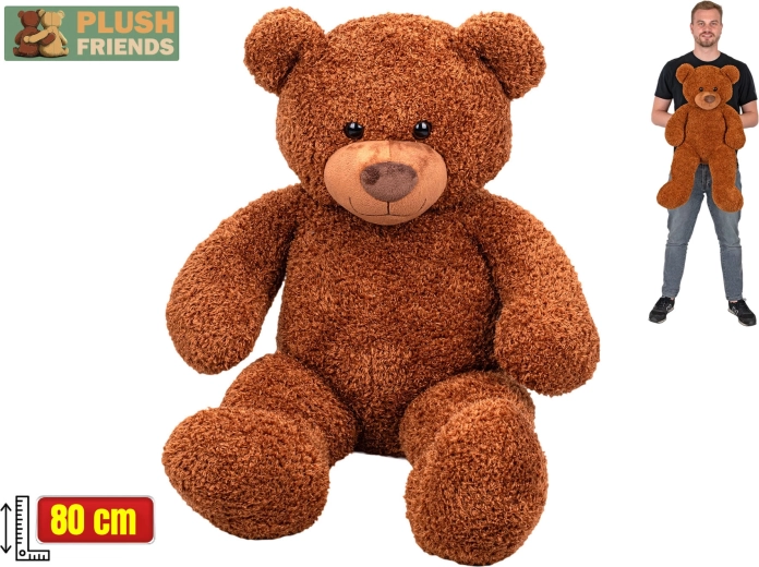 Λούτρινο αρκουδάκι Plush Friends 80 cm καφέ