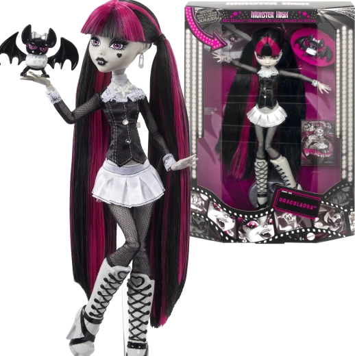 Εκπτωτική κούκλα Monster High Draculaura Reel Drama 26 cm με αξεσουάρ – κατεστραμμένη συσκευασία
