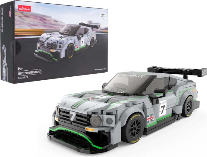 Σετ κατασκευής αυτοκινήτου Bentley Continental GT3 σε κλίμακα 1:29, γκρι Rastar