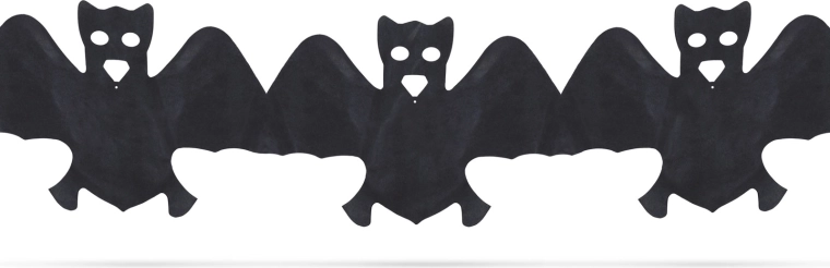 Χάρτινη γιρλάντα Halloween με νυχτερίδες, 3 m
