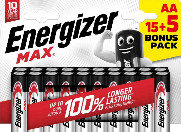 Αλκαλικές μπαταρίες Energizer Max AA 20 τεμ.