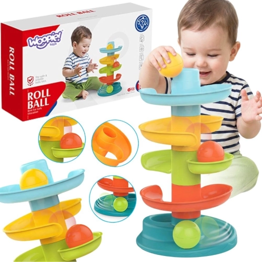 Woopie Baby πίστα με μπάλες και σπειροειδή πύργο με 3 μπάλες