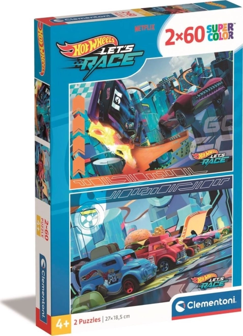 Παζλ 2×60 κομμάτια HOT WHEELS CLEMENTONI