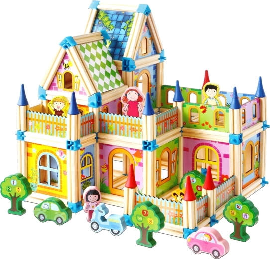 2Kids Toys ξύλινο σετ κατασκευών πολύχρωμο κάστρο