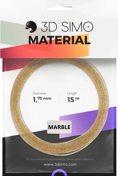 Filament MARBLE για στυλό 3D και εκτύπωση 3D – χρυσό, 1,75 mm, 15 m