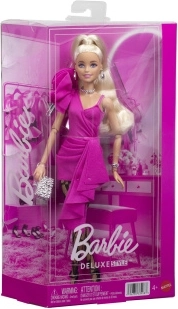 Barbie Deluxe Style μοντέλο με ροζ φόρεμα με βολάν