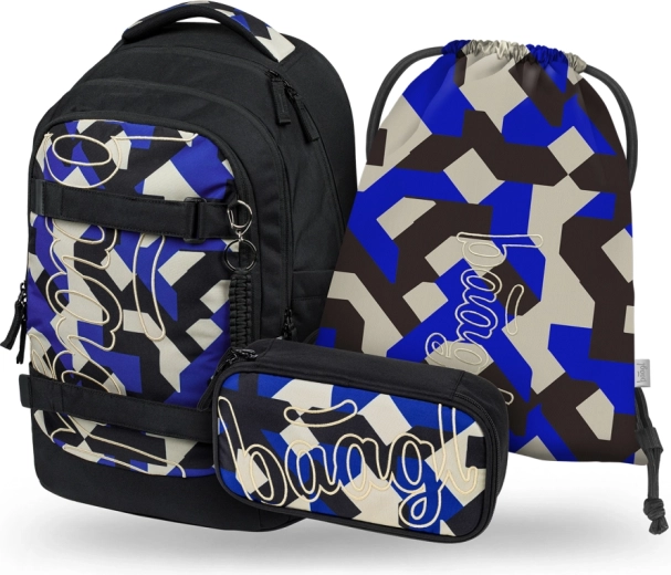 Σχολικό σετ BAAGL Skate Max Variety – σακίδιο, κασετίνα και σακουλάκι GRS