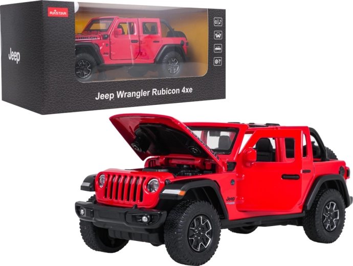 Μεταλλικό μοντέλο Jeep Wrangler Rubicon 1:32 κόκκινο RASTAR