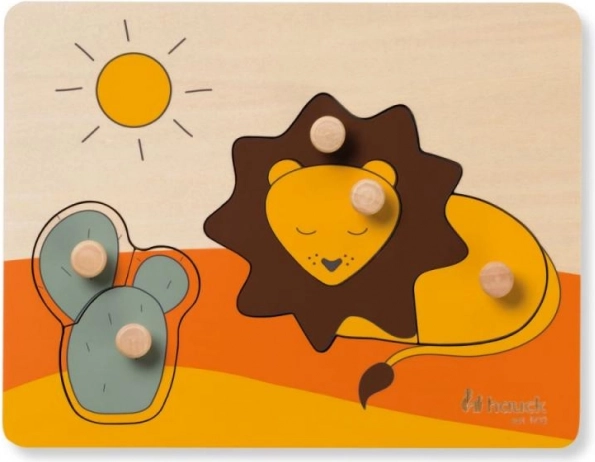 Hauck ξύλινο παζλ με λαβές Lion