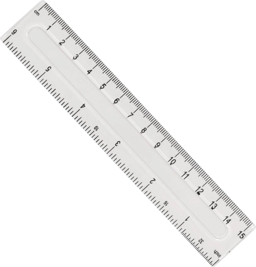 Πλαστικός χάρακας GRAND 15 cm - 1 τεμάχιο