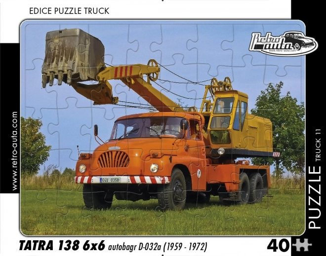 Ρετρό Παζλ Tatra 138 6x6 Εκσκαφέας 40 κομμάτια
