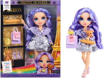 Μοντέρνα κούκλα Rainbow High στο Παρίσι Violet