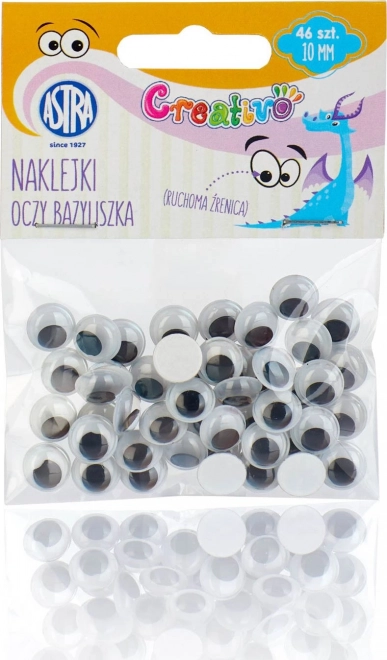 Αυτοκόλλητα μάτια 10 mm ASTRA CREATIVO – Βασιλίσκος