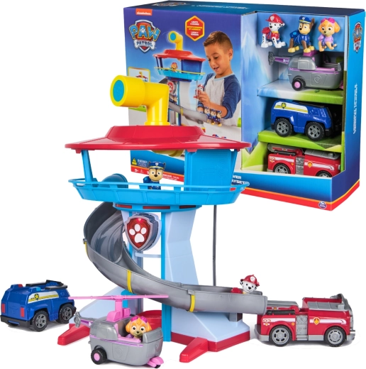 Πύργος παρατήρησης Paw Patrol με φώτα, ήχους, οχήματα και φιγούρες