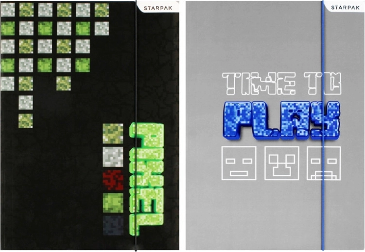 Κάλυμμα για τετράδια A4 Minecraft Pixel - 1 τεμάχιο