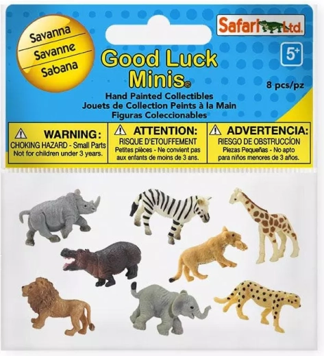 Safari Ltd. Good Luck Minis – ζώα της σαβάνας (8 τεμ.)