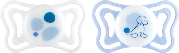 Chicco PhysioForma light ορθοδοντική πιπίλα σιλικόνης μπλε 2–6 μηνών, 2 τεμ.