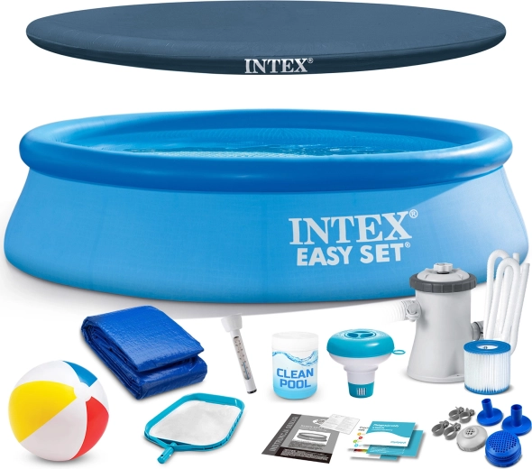 Υπέργεια αυτοστηριζόμενη πισίνα Intex Easy Set 244 × 61 cm με αξεσουάρ