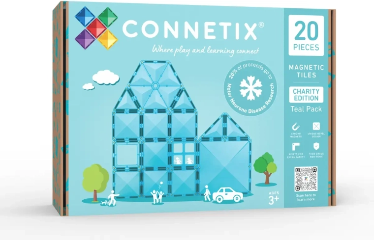 CONNETIX φιλανθρωπικό σετ τιρκουάζ μαγνητικών κομματιών – 20 κομμάτια