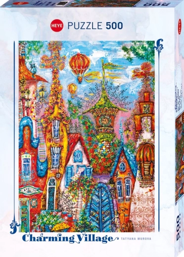 Παζλ Heye Charming Village: Μπλε πύλη, 500 κομμάτια