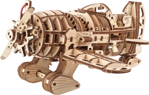 Ξύλινο μηχανικό παζλ 3D Αεροπλάνο Mad Hornet από την Ugears