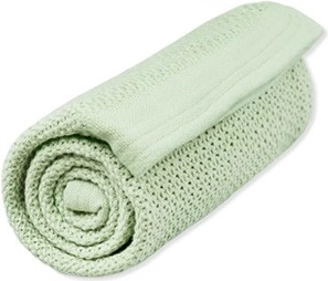 Vinter & Bloom κουβέρτα Soft Grid Organic tender green