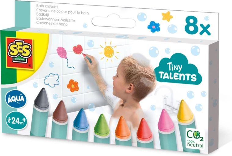 Κηρομπογιές για το μπάνιο Tiny Talents 8 τεμ.