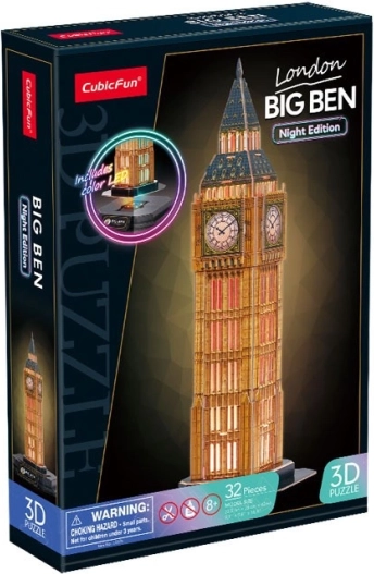 Παζλ 3D με LED νυχτερινής έκδοσης: Big Ben