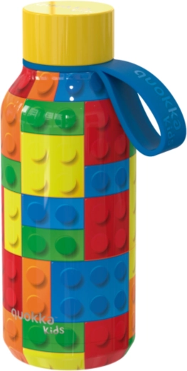 Θερμός ανοξείδωτο μπουκάλι Quokka Kids solid color bricks με λουράκι, 330 ml