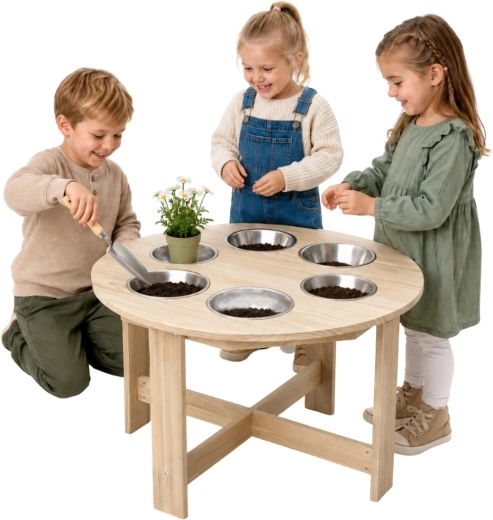 Εκπαιδευτικό τραπέζι κήπου Classic World με 6 λειτουργίες για παιχνίδι με άμμο, νερό και χαλίκια