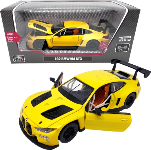 Μεταλλικό μοντέλο BMW M4 GT3 1:32 κίτρινο