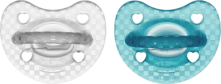 Ορθοδοντική πιπίλα Chicco Physio Luxe πράσινο-γκρι 16–36 μ., 2 τεμ.