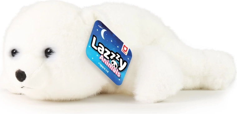 Λούτρινο λευκό αρκουδάκι LAZZY ANIMALS 29 cm