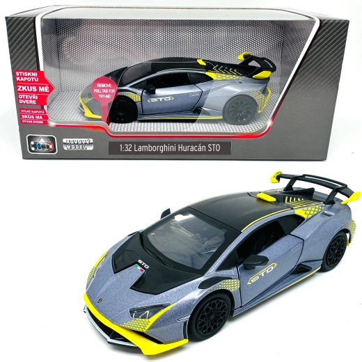 Μεταλλικό μοντέλο Lamborghini Huracán STO με φώτα και ήχο σε κλίμακα 1:32