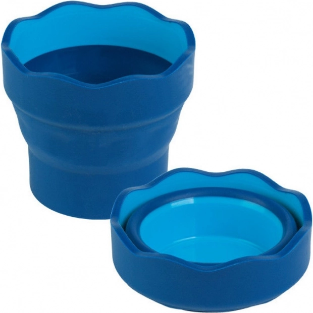 Πτυσσόμενο ποτηράκι για νερό Clic&Go μπλε από FABER-CASTELL