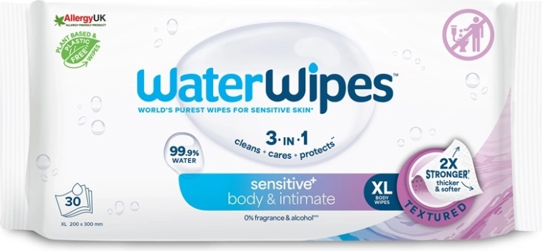 WaterWipes υγρά μαντηλάκια σώματος και για την ευαίσθητη περιοχή 30 τεμ.