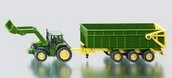 SIKU Farmer τρακτέρ John Deere με μπροστινό φορτωτή και ρυμουλκούμενο 1:87