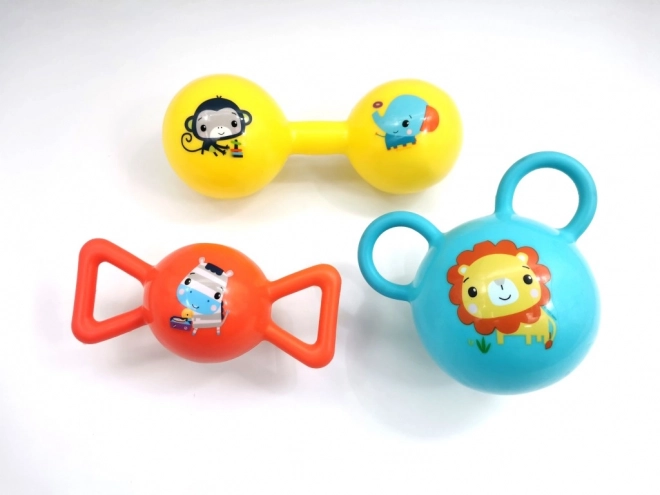 Fisher-Price σετ χρωματιστών μπαλών με λαβές για μωρά