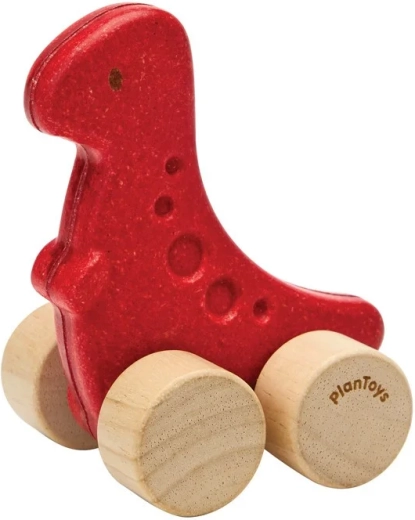 Ξύλινο αυτοκινητάκι δεινόσαυρος PlanToys dino rex - 1 τεμάχιο