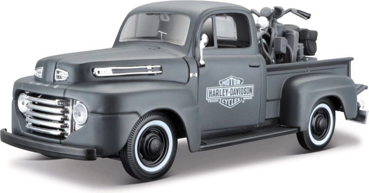 Maisto Harley-Davidson custom 1948 Ford F-1 pickup με μοτοσικλέτα WLA Flathead 1:24
