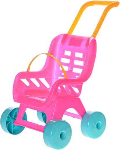 Πλαστικό καρότσι για κούκλες – ροζ Buggy