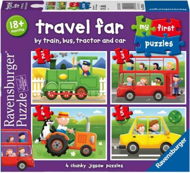 Ravensburger Τα πρώτα μου παζλ: Μέσα μεταφοράς 4σε1