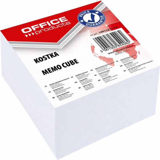 Office Products χάρτινος κύβος μη αυτοκόλλητος λευκός 85 x 85 x 40 mm - 1 τεμάχιο