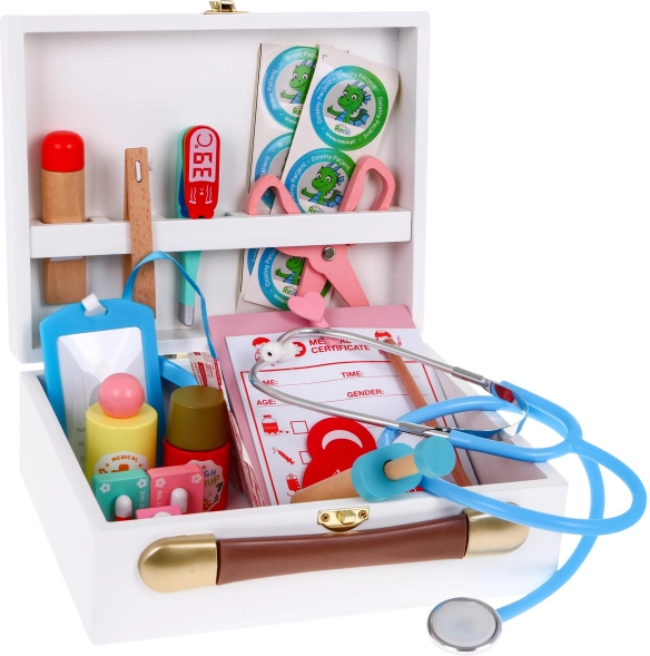 Ξύλινο ιατρικό σετ για παιδιά 3+ με αξεσουάρ 30 τεμ.